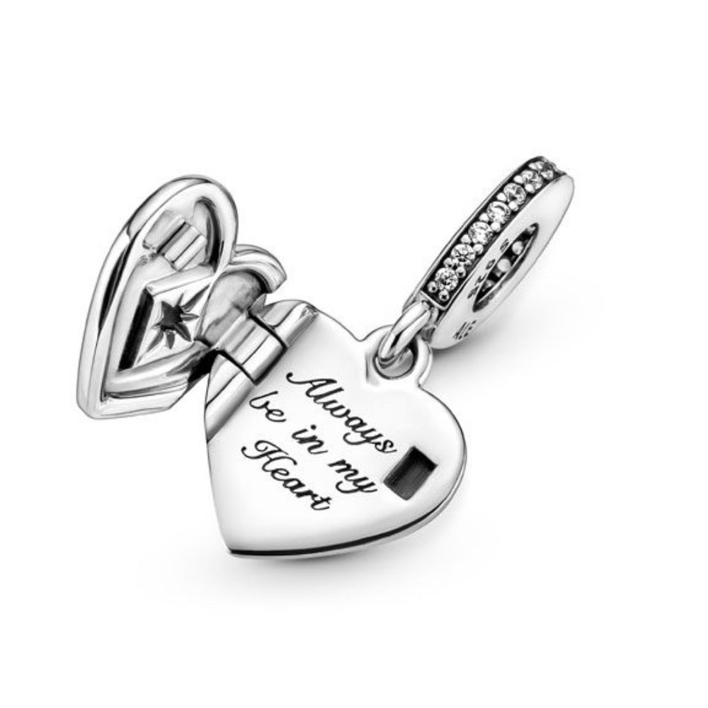 Pandora OPENABLE HEART LOCKET DANGLE CHARM